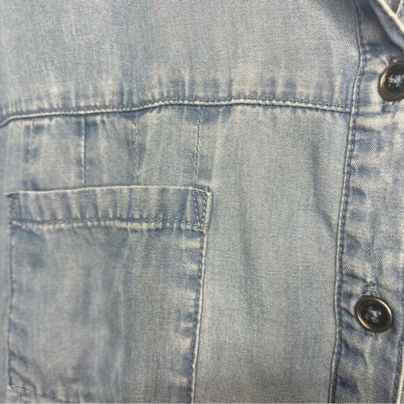 Style & Co Denim Women’s Medium Long Sleeve 100% Lyocell Blouse - Picture 2 of 9